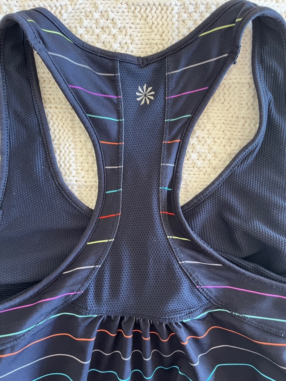 Athleta Racerback Tinker Tank Top Side Tie Built In Bra Padded Athletic Top Sz M - Picture 10 of 11